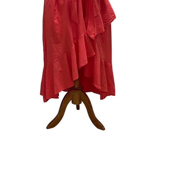 Jessica London Cotton Faux Wrap Dress Melon Size 20W Summer Boho Vacation Beach - Picture 7 of 14